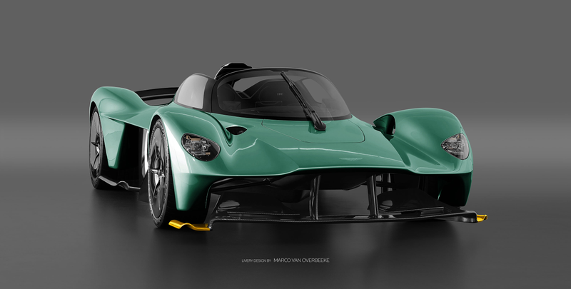 Illustration for article titled The Aston Martin Valkyrie Looks Especially Good In Classic Racing Liveries